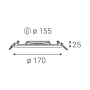 SLIM-R, M 15W 3000K