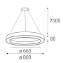 SATURN SLIM 80 P-Z, B TRIAC 60W 3000K/4000K