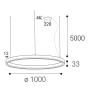 CIRCLE 100 P-Z, W DALI/PUSH 80W 3000K/4000K