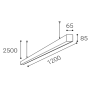 LINO II 120 P-Z, W DALI/PUSH 32W 3000K/3500K/4000K