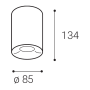 TUBUS II C, W TRIAC 9W 2700K