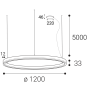 CIRCLE 120 P-Z, W TRIAC 100W 3000K/4000K