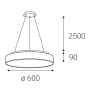RINGO II 60 P/N-Z, W DALI/PUSH 55+10W 3000K/4000K