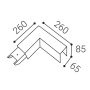 LINO II LIGHT CORNER, W DALI/PUSH 12W 3000K/3500K/4000K