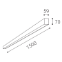 NOLI II 150 P, W 40-60W 3000K/3500K/4000K