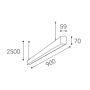 NOLI II 90 P-Z, W TRIAC 30W 3000K/3500K/4000K