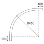 MAG ROUND CORNER-H R450, W DALI