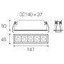 LINEAR II 5, B DALI/PUSH 10W 3000K/3500K/4000K