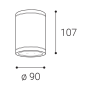 TUBO II, A DALI/PUSH 10W 3000K/4000K/5700K