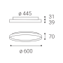 MOON 60, G DALI/PUSH 60W (50+10) 2700K/3000K/4000K