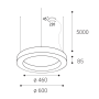 SATURN SLIM II 60 P/N-Z, W TRIAC 60W (40+20) 2700K/3000K/4000K