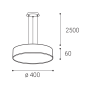 MONO SLIM 40 P-Z, W DALI/PUSH 30W 2700K/3000K/4000K
